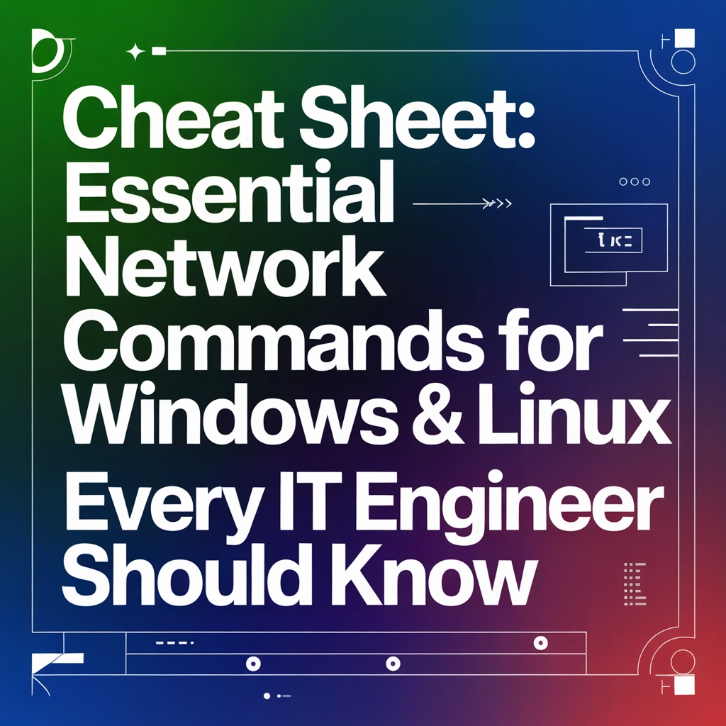 Cheat Sheet: Essential Network Commands for Windows & Linux Every IT Engineer Should Know